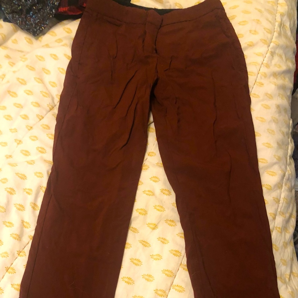 Theory Trousers- Size 0 Maroon